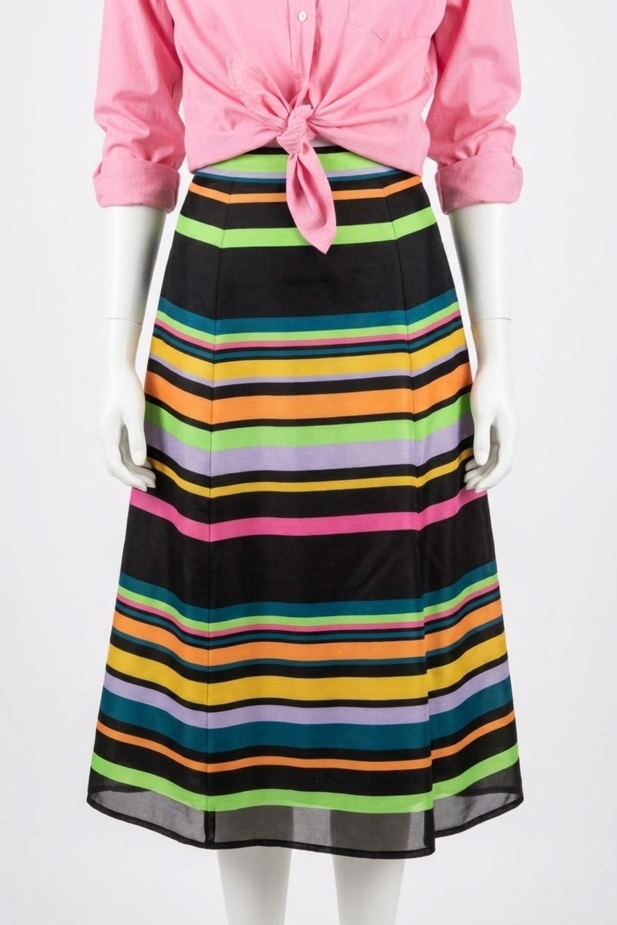 NEW FRANCES VALENTINE mercer striped skirt